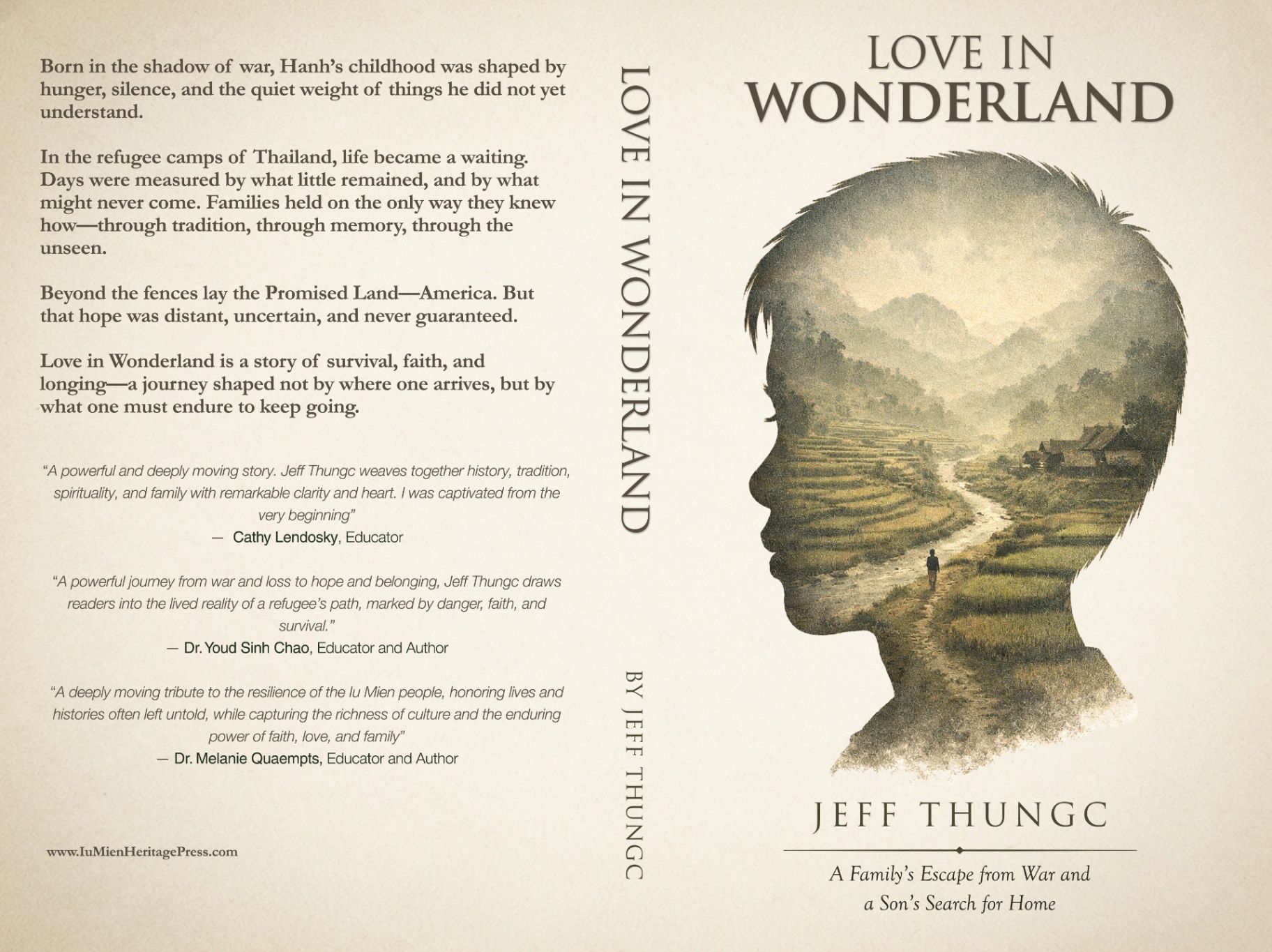 Full Love in Wonderland paperback jacket showing the back-cover story beside the front cover
